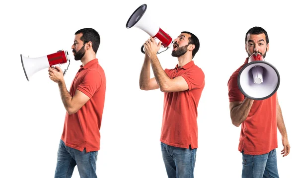 Hombre sobre fondo aislado — Foto de Stock