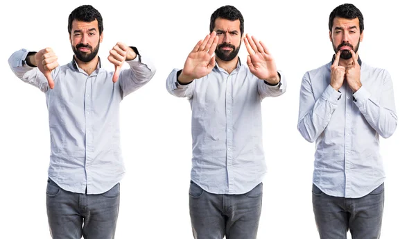 Hombre haciendo señal de stop —  Fotos de Stock