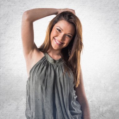 Pretty girl posing in studio