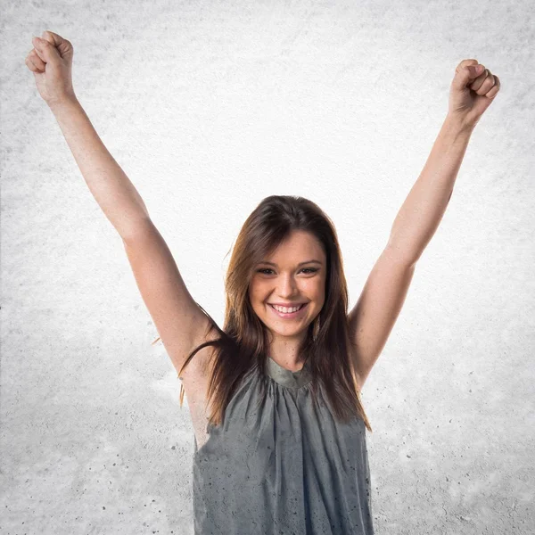 Jong meisje dansen op geïsoleerde achtergrond — Stockfoto