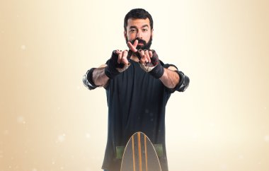 Hiçbir hareketi yapıyor patenci