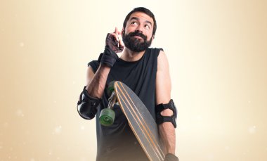 Adam izole arka plan