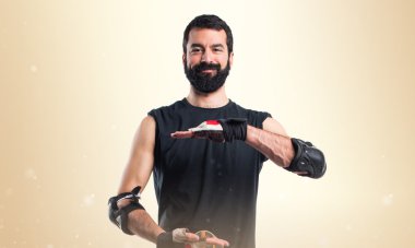 Adam izole arka plan