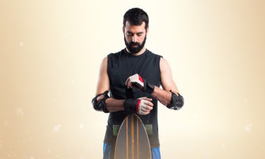 Adam izole arka plan