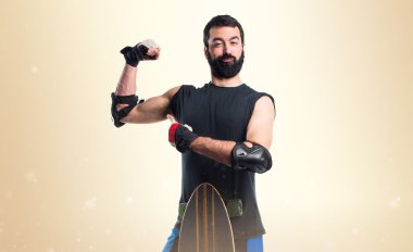 Adam izole arka plan