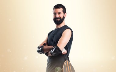 Adam izole arka plan