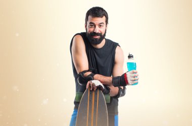 Adam izole arka plan