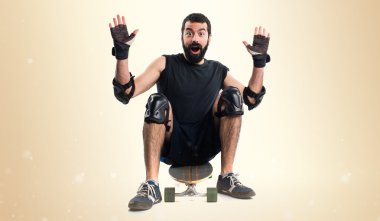 Adam izole arka plan