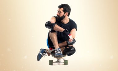 Adam izole arka plan