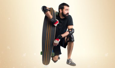 Adam izole arka plan