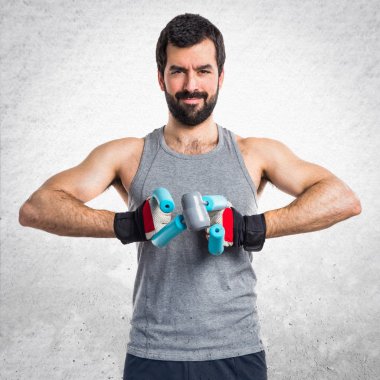 Adam izole arka plan