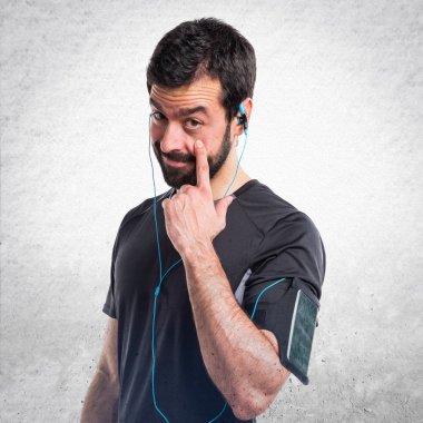 Adam izole arka plan