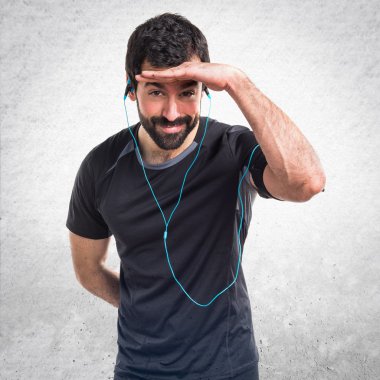 Adam izole arka plan