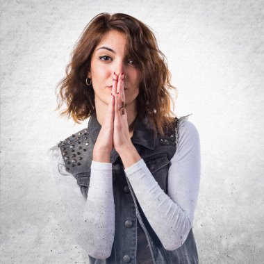 Kadın yüzünden izole arka plan