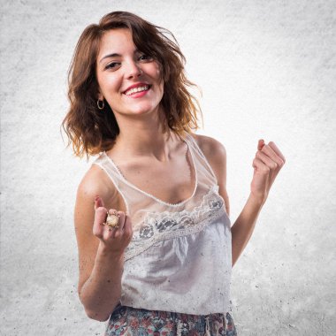 Kadın yüzünden izole arka plan