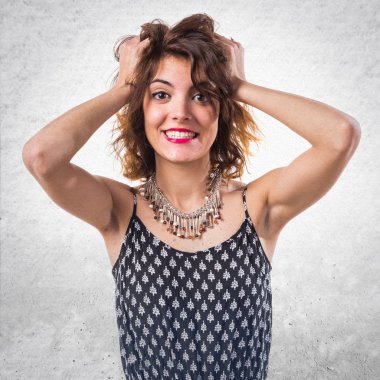 Kadın yüzünden izole arka plan