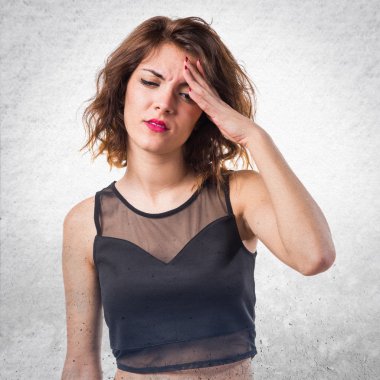 Kadın yüzünden izole arka plan