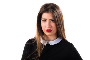 genç kız stüdyoda poz