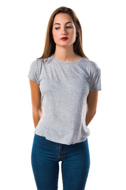 Kadın yüzünden izole arka plan