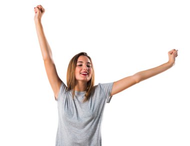 Kadın yüzünden izole arka plan