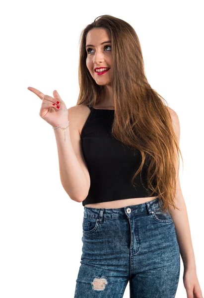 genç kız yukarı dönük