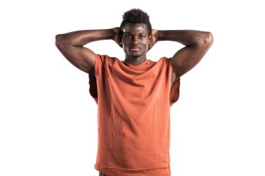 Studio poz yakışıklı zenci