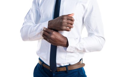 Yakışıklı iş siyah adamı