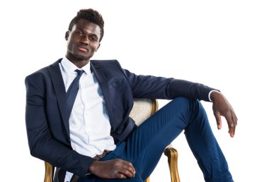 Yakışıklı iş siyah adamı