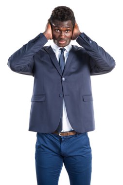 Yakışıklı zenci kulakları kapsayan