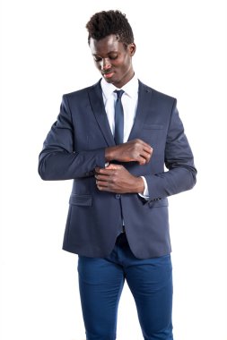 Yakışıklı iş siyah adamı