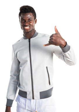 Siyah adam boynuz jest yapma