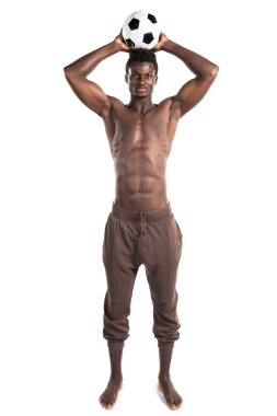 siyah adam futbol oynama