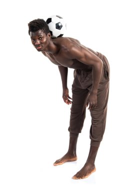 siyah adam futbol oynama