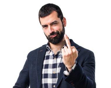 Esmer yakışıklı poz