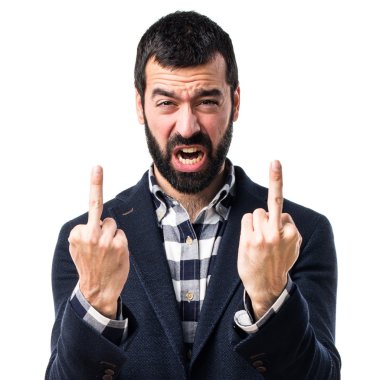 Esmer yakışıklı poz