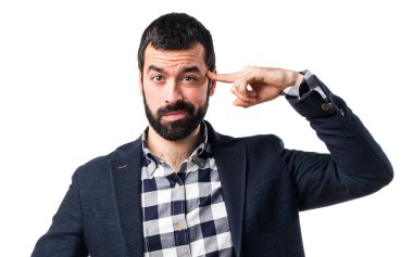 Esmer yakışıklı poz