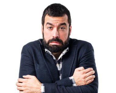 Esmer yakışıklı poz