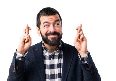 Esmer yakışıklı poz