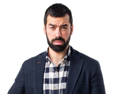 Esmer yakışıklı poz