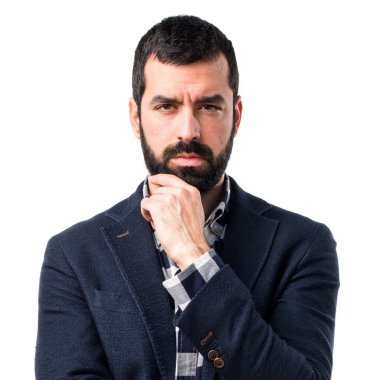 Esmer yakışıklı poz