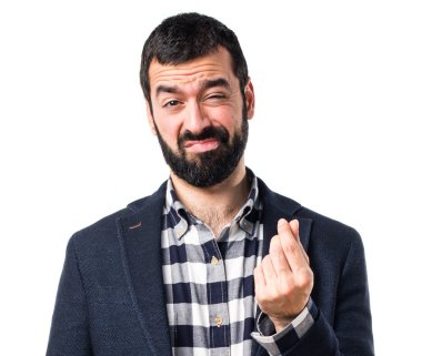 Esmer yakışıklı poz