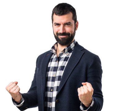 Esmer yakışıklı poz