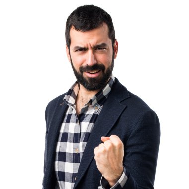 Esmer yakışıklı poz