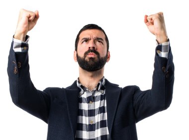 Esmer yakışıklı poz