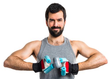 Esmer yakışıklı poz