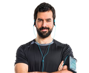 Kollarını çapraz ile Sportman