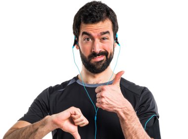 İyi-kötü işaret yapma Sportman