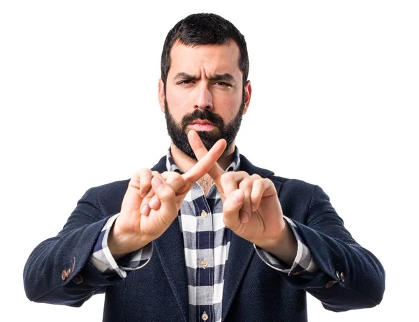 Hiçbir hareketi yapan yakışıklı erkek