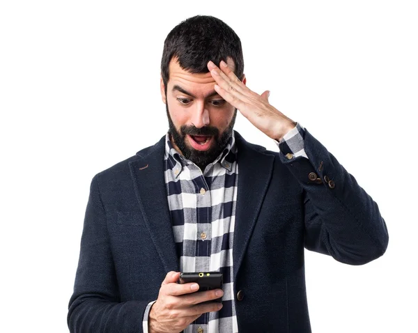 Hombre hablando con móvil —  Fotos de Stock