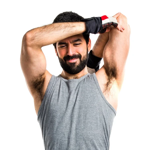 Esmer yakışıklı poz